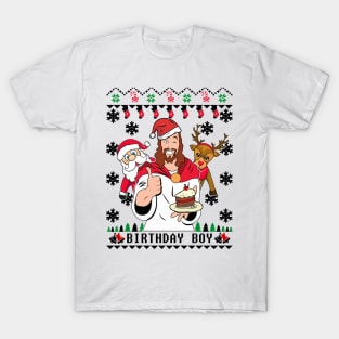 Birthday Boy Ugly Christmas Sweater T-Shirt